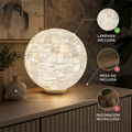 Lámpara esférica de ónix mosaico blanco 20cm