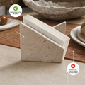 Portaservilletas de travertino beige