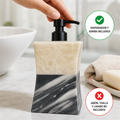 Dispensador angular bicolor crema y negro