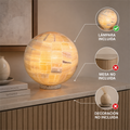 Lámpara esférica de ónix beige durazno 50cm