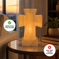 Lámpara de cruz de ónix crema