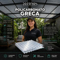Lámina de Policarbonato Grecado Cristal – 1.27 × 2.44 m