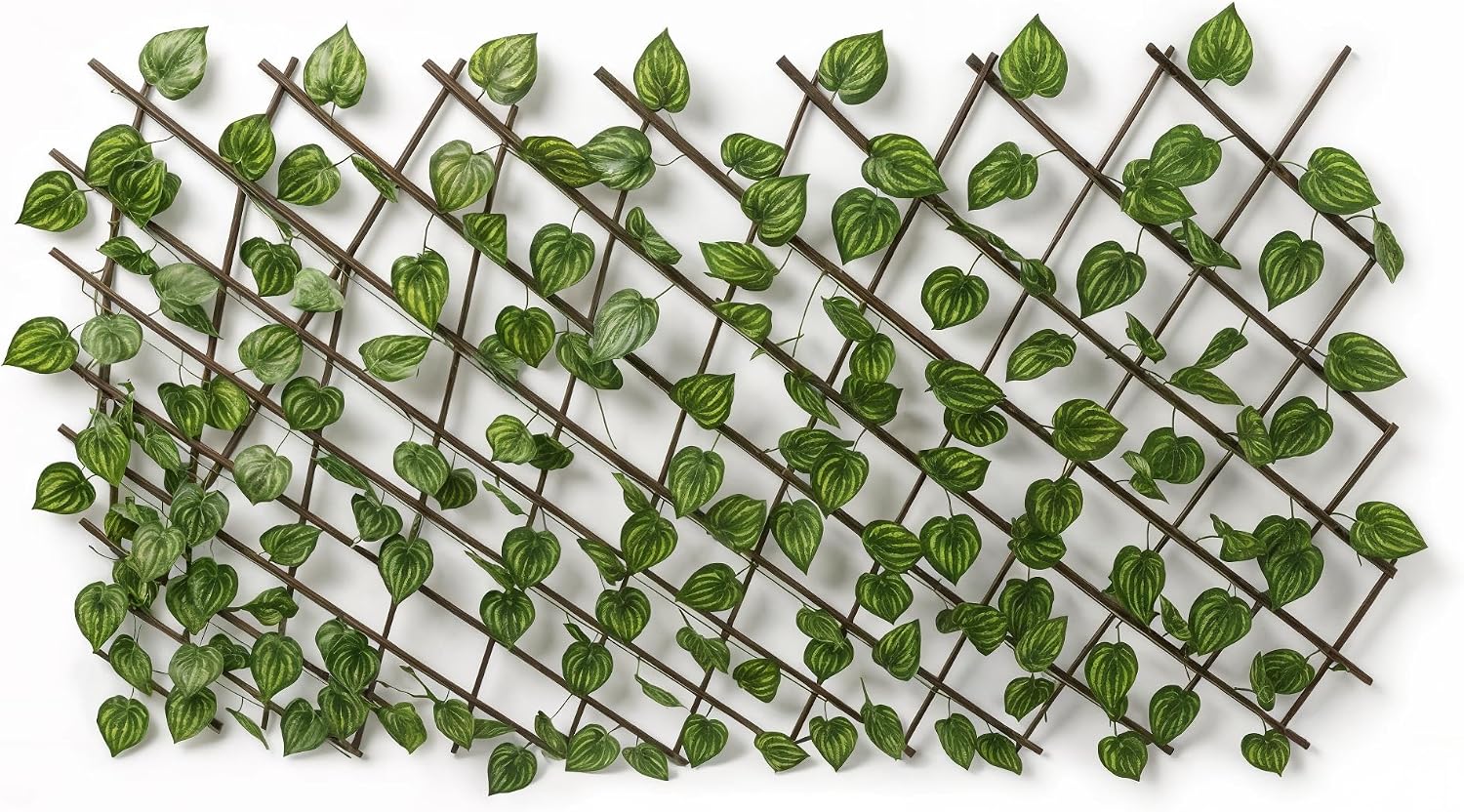 Cerca Expandible con Follaje Artificial Verde, Panel Decorativo para Jardín e Interior.