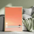 Affiche plage  - Affiche Minimaliste plage - Affiche coucher de soleil