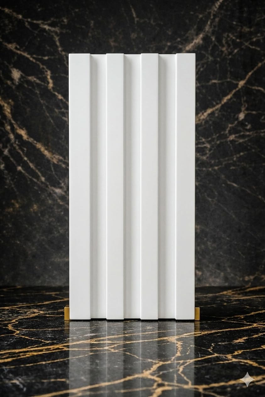 Lambrin Interior WPC Tipo Madera, 96x16cm, 24mm Espesor, Panel Decorativo para Pared, Resistente a Humedad ( 6  piezas)