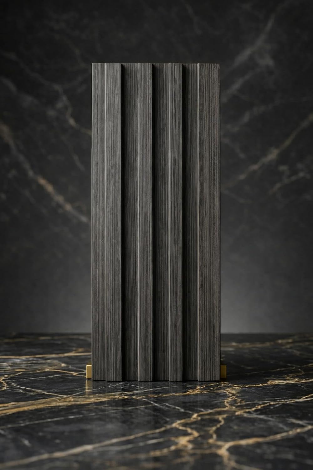 Lambrin Interior WPC Tipo Madera, 96x16cm, 24mm Espesor, Panel Decorativo para Pared, Resistente a Humedad ( 6  piezas)