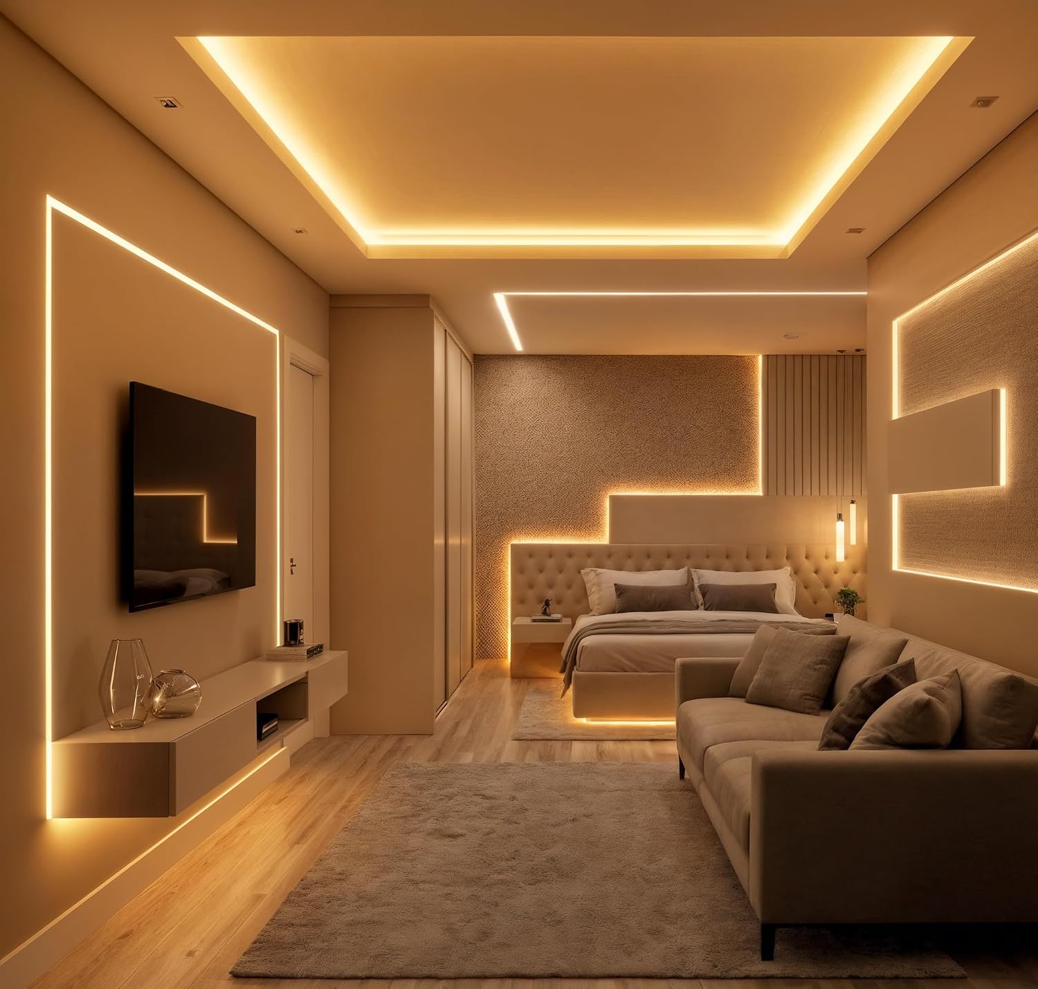 Tira LED Flexible, Luz Fría o Cálida, Rollo de 25 m, para Decoración de Interiores