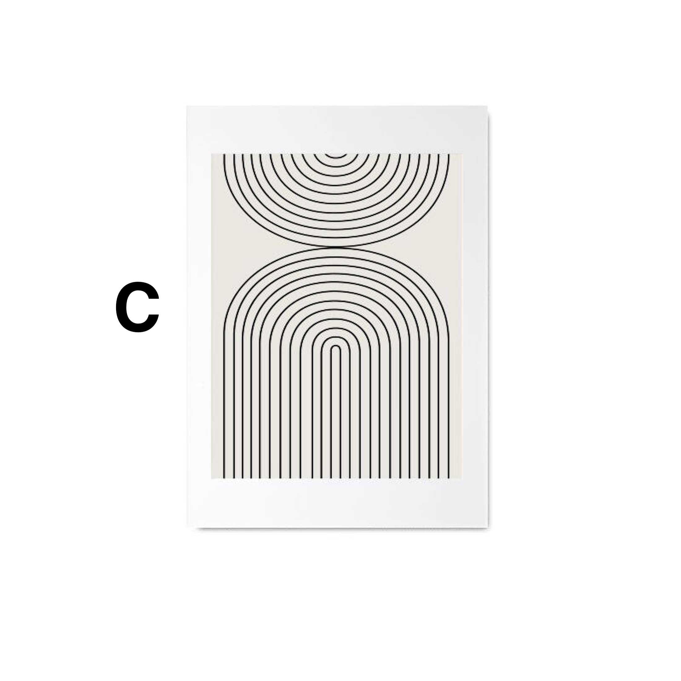 Poster Gesichter Linien und abstrakte Formen als Deko Print ohne Rahmen